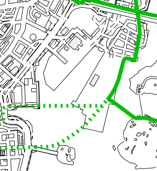 Nykyisten suunnitelmien mukaan baana kulkee Capellan puistotietä, Parrulaituria ja Aallonhalkojaa pitkin kaksisuuntaisena.
